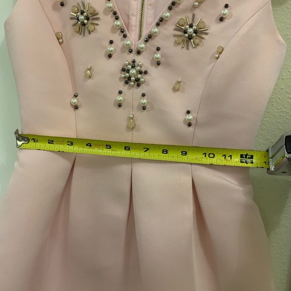 Kate Spade Embellished Pink V neck structure dress - Picture 6 of 8